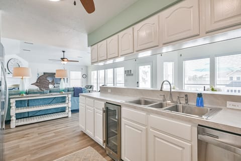 Keep your beverages nice and cold in the wine fridge.