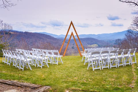 Outdoor banquet area