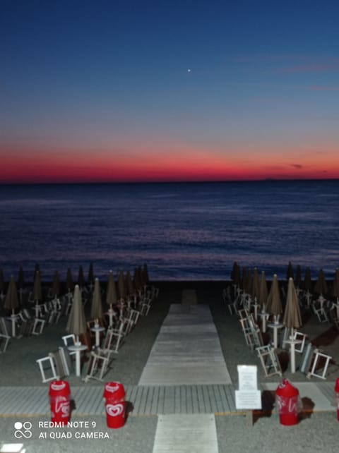 Outdoor banquet area