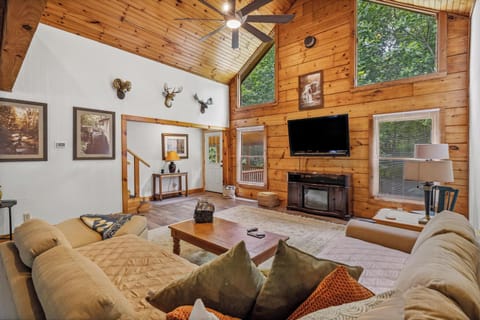 Light and bright. open to all porches and dining