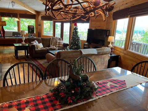 Christmas at the cabin! We decorate the week before Thanksgiving through mid Jan