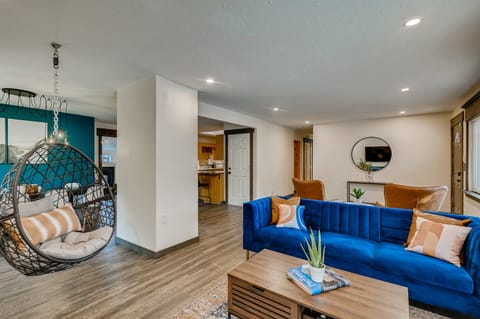 Main floor living room with stylish, comfortable decor to relax in.