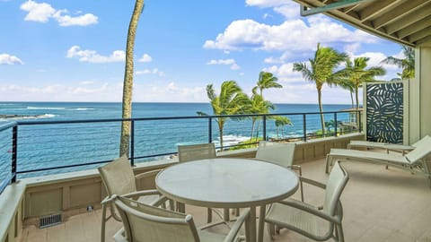 Whalers Cove at Koloa Landing #234 - Oceanfront Dining & Lounging Lanai - Parrish Kauai