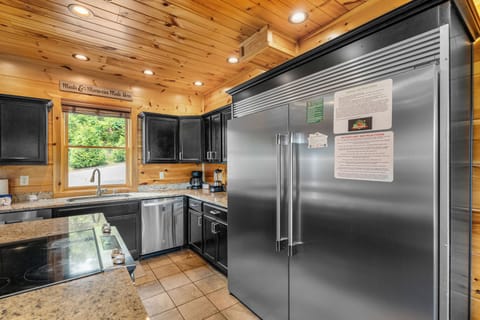Fully equipped kitchen with stainless appliances