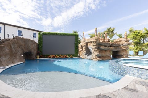 Outdoor pool, a heated pool