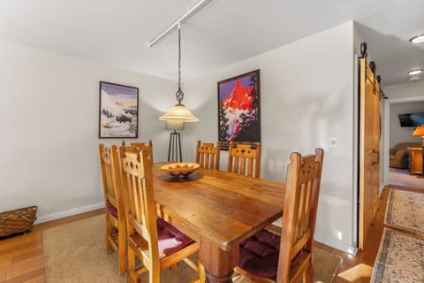 Dining area with seating for six