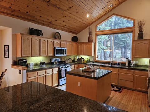 Fully stocked kitchen with new appliances