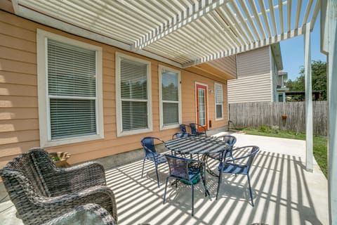 Spacious Backyard Patio with sitting areas. 