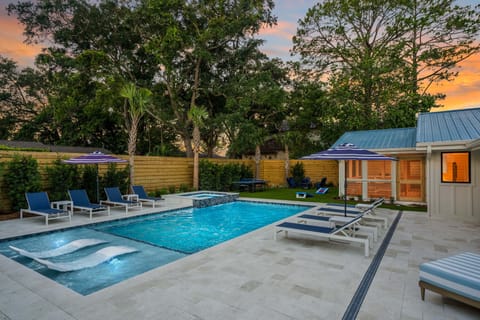 Outdoor pool, a heated pool