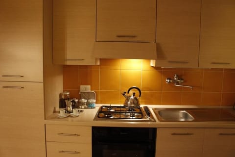 Fridge, oven, coffee/tea maker, electric kettle