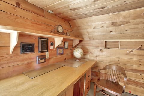 Desk in the upstairs living room