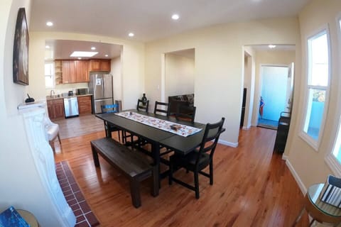 View of dining area and kitchen
