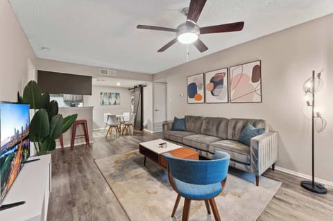 Living room and dining area