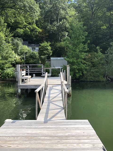 View from the end of dock looking toward the house