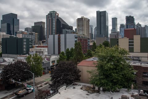Balcony from the Living Room and Master Bedroom with City & Water Views