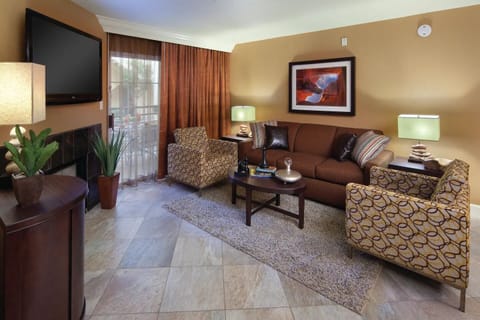 Living area | Flat-screen TV, fireplace, DVD player, stereo