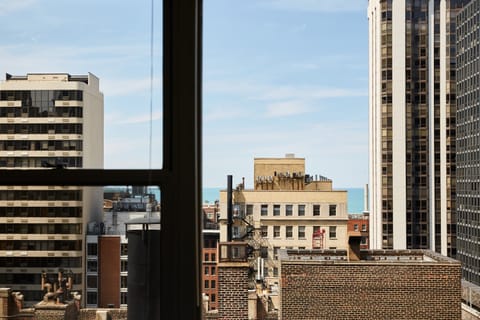 City and lakefront views from bedroom #2