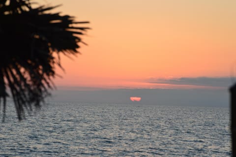 On the beach, sun loungers, beach towels