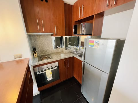 Fridge, oven, stovetop