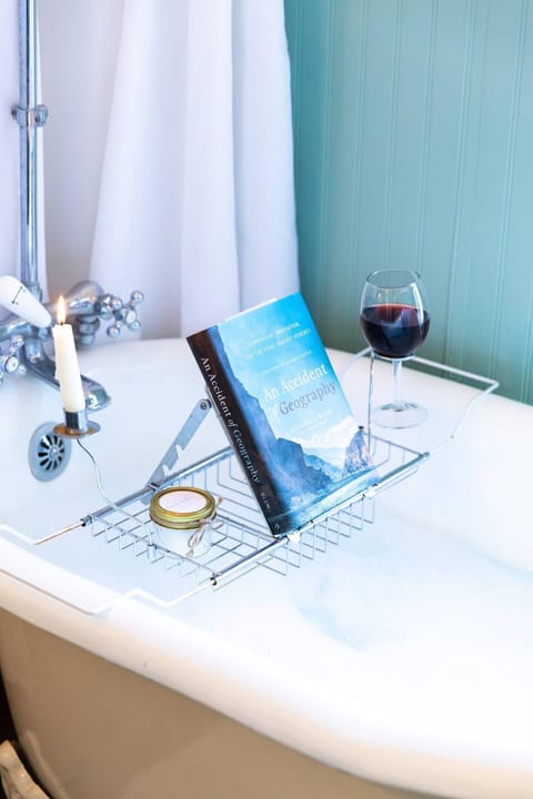 Enjoy a soak in the luxurious clawfoot tub