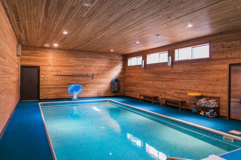 Full size heated indoor pool.