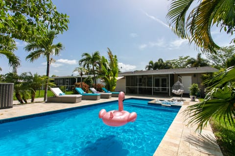 Outdoor pool, a heated pool