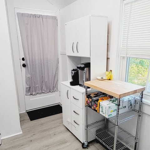 Private entrance from the kitchen. Self check-in and check-out.