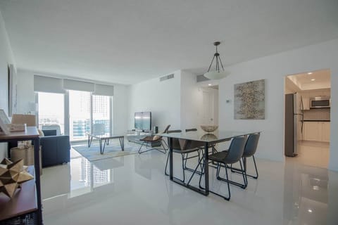 Living room and dining room