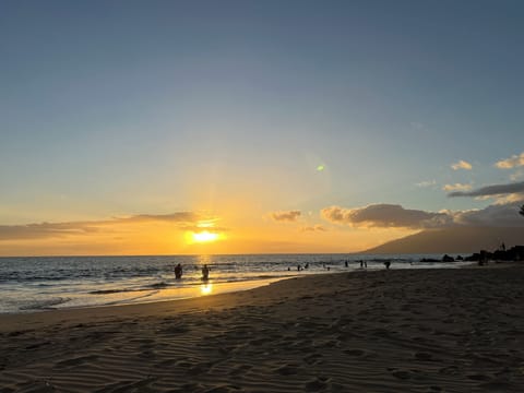 Beach nearby, sun loungers, beach towels