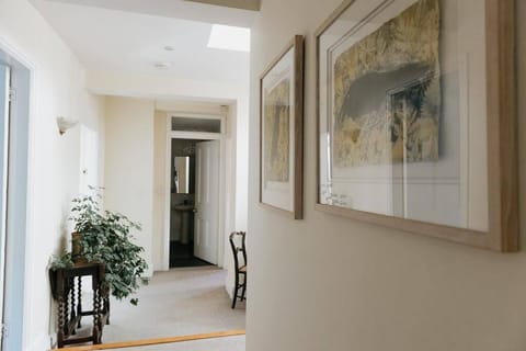 Hallway with artwork