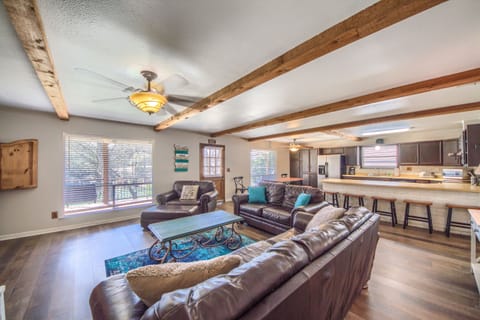 Living room on the main floor, with plenty of seating!