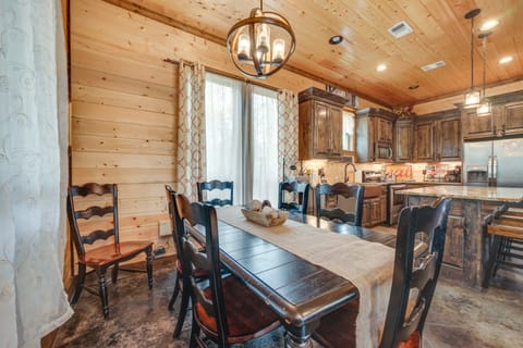 Dining Area | Wood-Burning Fireplace