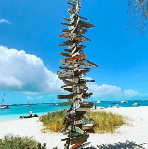 On the beach, sun loungers, beach towels