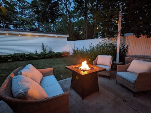 Fire pit and seating for a perfect night watching the stars