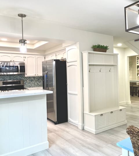 Beach Towels are in the coat tree for convenience 