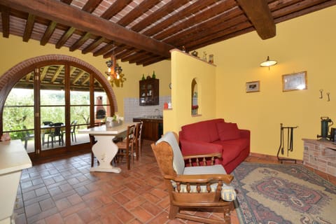 The living room in one of the units