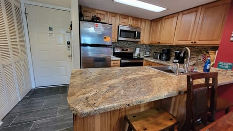 Looking into the kitchen