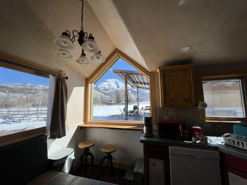 Kitchen window -Enjoy your morning coffee viewing Mount Sopris from the kitchen.