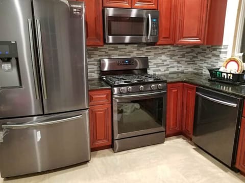 Fridge, microwave, coffee/tea maker, dining tables