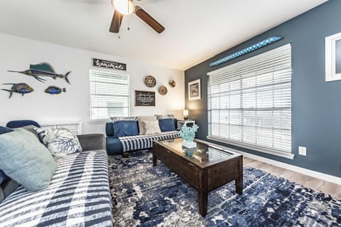 Spacious seating area yo enjoy a family movie