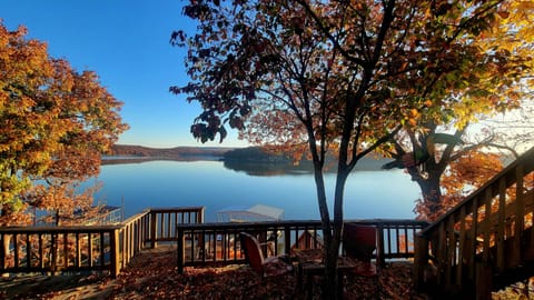 Lake front home with private boat dock and breathtaking views