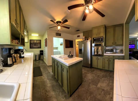 Spacious full-size kitchen with island