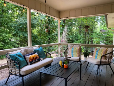 The birds will greet each morning. Grab your coffee!