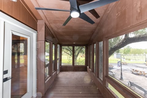 This porch hosts the best view of the vineyard.