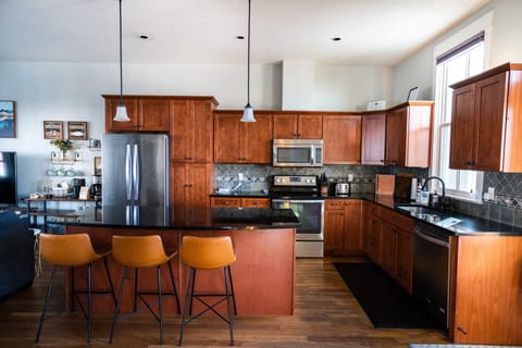 Luxurious kitchen heavily stocked with everything needed to cook at home!