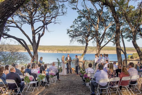 Outdoor banquet area