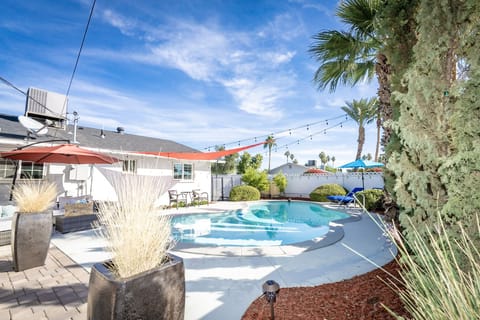 Outdoor pool, a heated pool