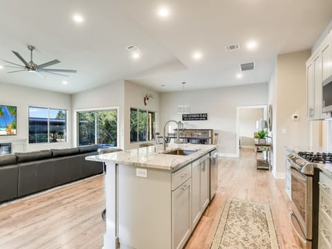 Open floor plan great for entertaining.