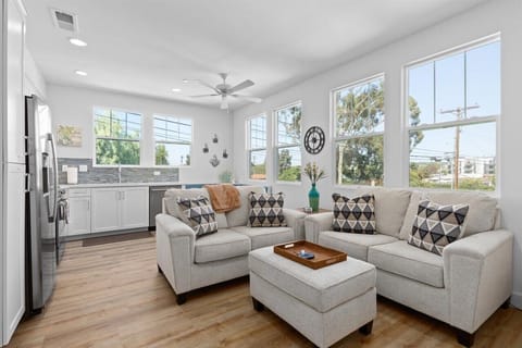 cozy family room off kitchen