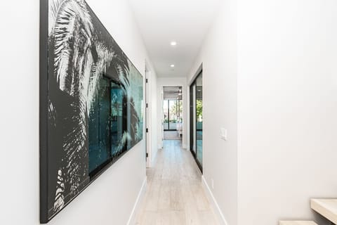 This home includes central air, stacked washer/dryer (and fabulous art work!)